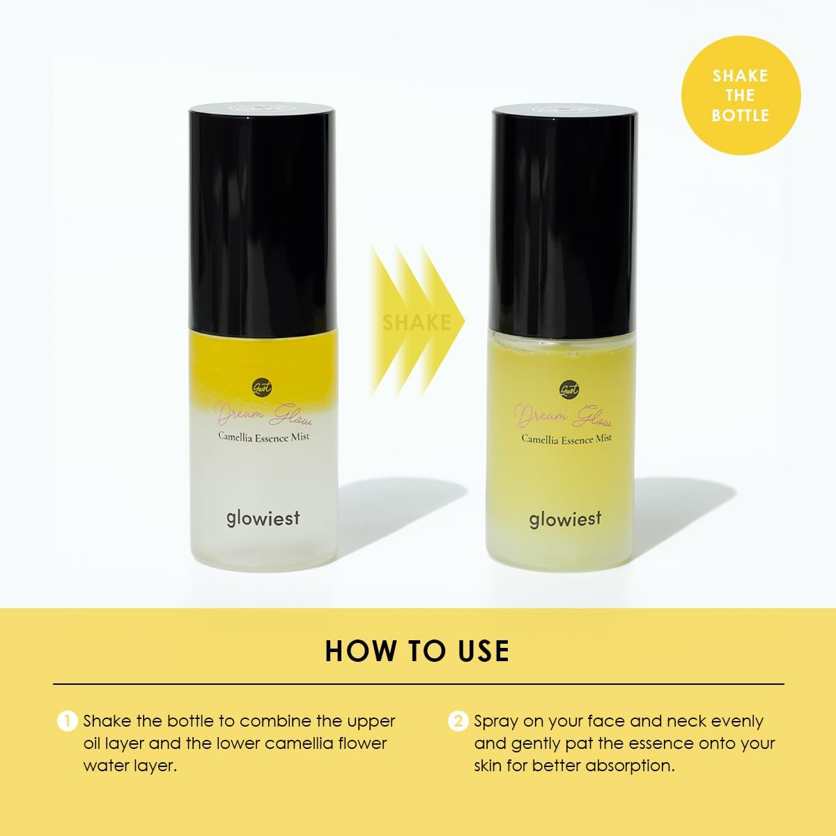 Glowiest Dream Glow Camellia Essence Mist- Skin Hydration & Soothing. Glow-Booster ; All In One Multi Mist+Toner+Serum L 75% Camellia Flower Water - Composed Of 6 Premium Plant Oils - 35Ml/1.18 Fl Oz. : Beauty & Personal Care