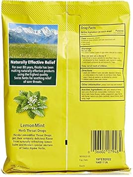 Ricola Lemon Mint Herbal Cough Suppressant Throat Drops- 2 Bags