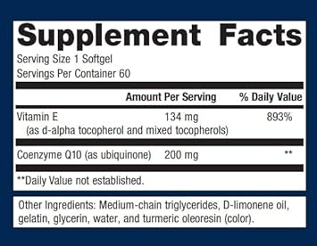 Metagenics Coq10 St-200 - Highly Absorbable Coenzyme Q10 - For Heart Health & Energy Production Support* - With Antioxidant Vitamin E - Non-Gmo & Gluten-Free - 60 Softgels