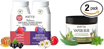 Matys Vapor Rub Tub Plus Super Berry Kids Day & Night Cough Syrups