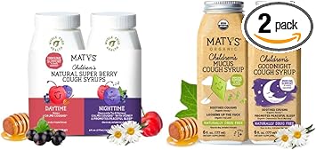 Matys Organic Kids Mucus & Night Cough Syrups Plus Super Berry Kids Day & Night Cough Syrups