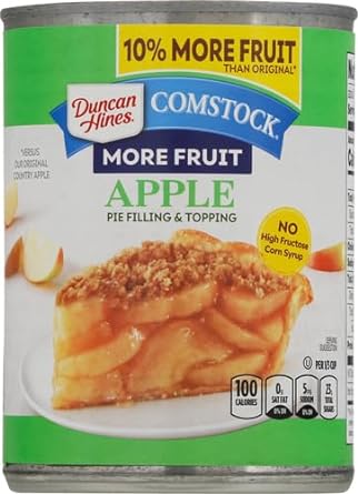 Comstock More Fruit Pie Filling & Topping, Apple, 21 Ounce