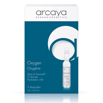 Arcaya Oxygen Booster Ampoule Serum - Promotes Cell Renewal - Vitamin E Antioxidant Serum For Deep Hydration & Fine Line Correction, Vegan & Paraben-Free Formula,5X2Ml