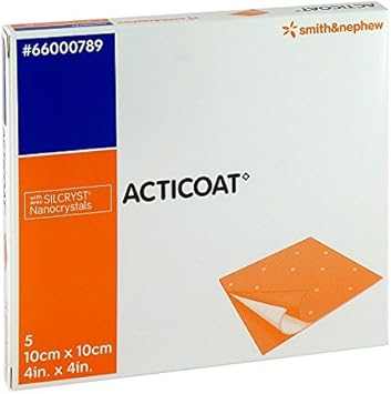 Acticoat 10 X 10 Cm Antimicrobial Wound Dressing 5 Pieces