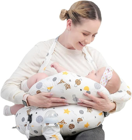 INFINIBYTE 3-in-1 Nursing Pillow – U-Shaped Multipurpose Feeding & Lounger Pillow for Breastfeeding, Baby Support, and Tummy Time (Newborn & Infant)