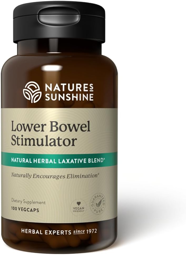 Nature'S Sunshine Lower Bowel Stimulator - Helps Relieve Constipation - Cleanse & Detox Your Colon With Natural Herbal Ingredients - 25 Servings - 100 Vegitabs