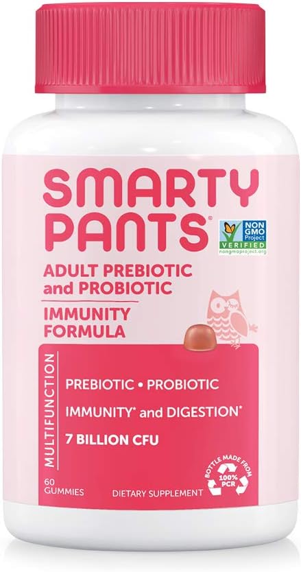 SmartyPants Adult Probiotic Immunity Gummies: Prebiotics & Probiotics