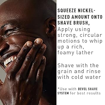 Bevel Shaving Cream For Men, Moisturizing Shave Cream With Aloe Vera And Vitamin E To Soothe Skin And Prevent Razor Bumps, 4 Fl Oz (Packaging May Vary)