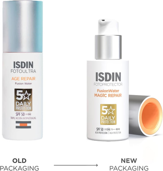 ISDIN FotoUltra Age Repair FW SPF 50 50ml | Daily facial sun cream | Triple anti-ageing action