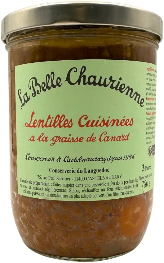 La Belle Chaurienne Lentils Cooked In Duck Fat 780G