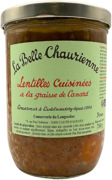 La Belle Chaurienne Lentils Cooked In Duck Fat 780G