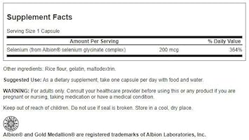 Swanson Albion Complexed Selenium 200 Mcg 90 Capsules (3 Pack)