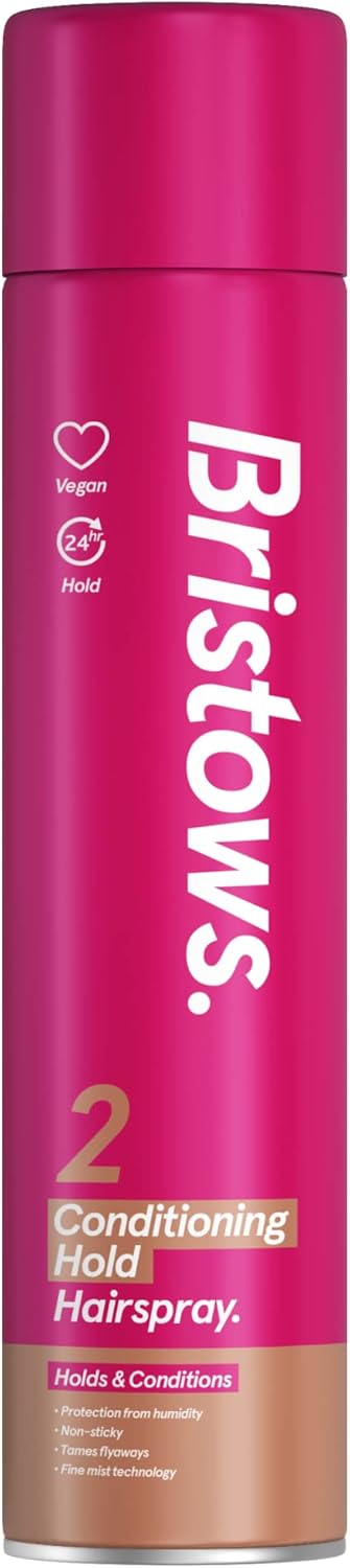 Bristow'S Condition Hold Hairspray, Pack Of 6, Up To 24 Hours Hold, Tames Flyaways, Non Sticky, Vegan, Protects Against Humidity, 400Ml