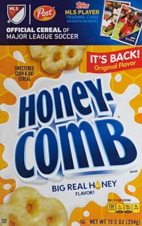 Honeycomb Cereal, Honey Flavored Sweetened Corn and Oat Cereal, 12.5 OZ Box