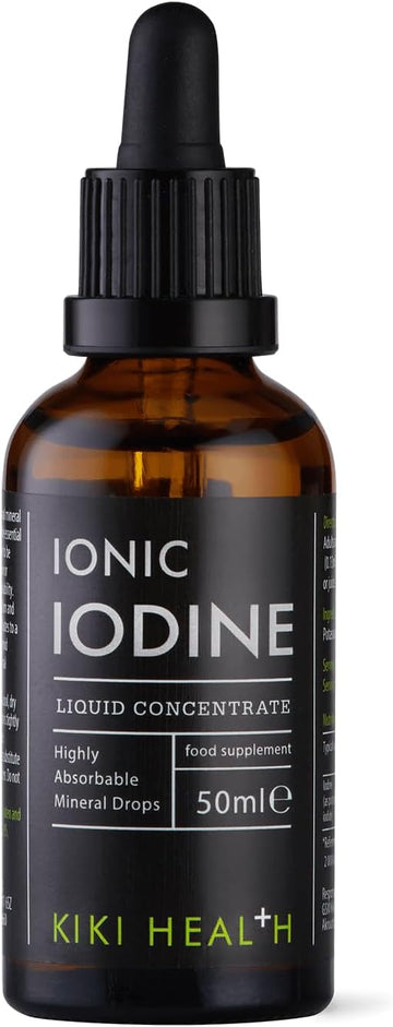 Kiki Health Ionic Iodine Liquid Concentrate | Potassium Iodine Drops Supplement | Thyroid Support, Metabolism, Detox Boost - Cognitive Function & Immunity – 50 Ml