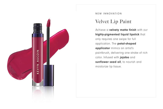 Kevyn Aucoin Velvet Lip Paint: All-Day Matte Lip Color Coverage. Smudge Proof, Ultra-Pigmented, Quick Dry Makeup, Weightless Formula. Made In Italy