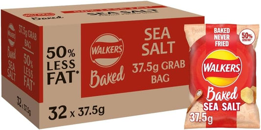 Walkers Baked Sea Salt Snacks Crisps 37.5G