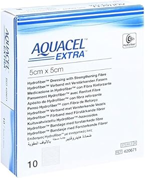 AQUACEL EXTRA dressings 5x 5cm 10pieces