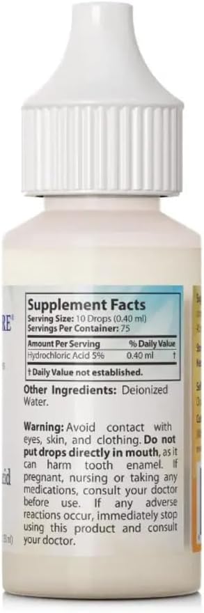 Dr. Clark Hydrochloric Acid Drops - Digestive Health, Hydrochloric Acid 5% Solution, Maintain Stomach Acidity, For Better Absorption And Assimilation, 1 Fl. Oz (30 Ml) : Health & Household