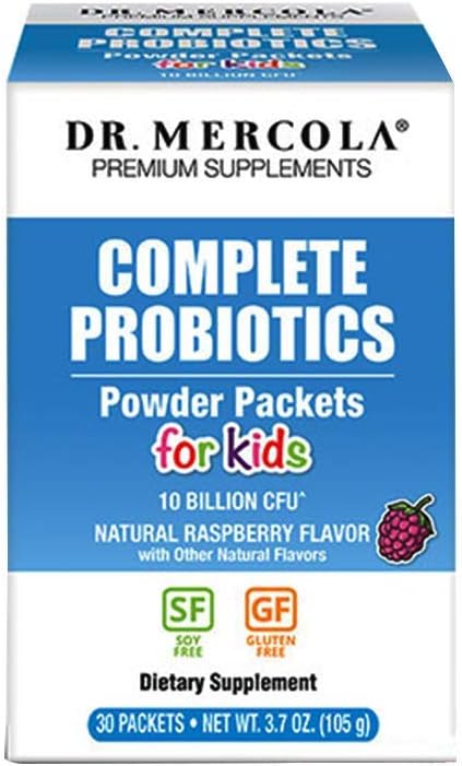 Dr. Mercola Premium Kids Supplement Pack (30 Servings), Chewable Multivitamin for Kids, Complete Probiotics Powder Packets for Kids, Liposomal Vitamin C for Kids, Non GMO, Gluten Free, Soy Free : Health & Household