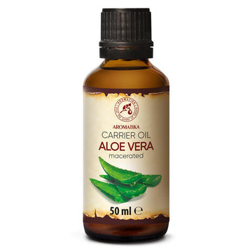 Aloe Vera Oil 1.7 Fl Oz (50Ml) - 100% Pure & Natural - Aloe Barbadensis - Brasil - Care For Skin - Body - Hair Growth - Face Moisturizer - Baby Oils - Used For Massage - Bath