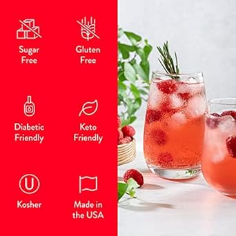 Jordan'S Skinny Mixes Sugar Free Syrup, Raspberry Flavor, Fruit Flavored Water Enhancer, Drink Mix For Ice Tea, Lemonade & More, Zero Calorie Flavoring, Keto Friendly, 25.4 Fl Oz, 2 Pack