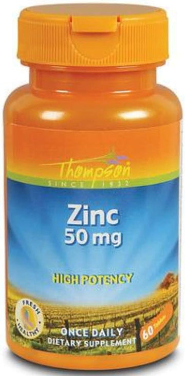 Thompson Zinc, Tablet (Btl-Plastic) 50mg | 60ct : Health & Household