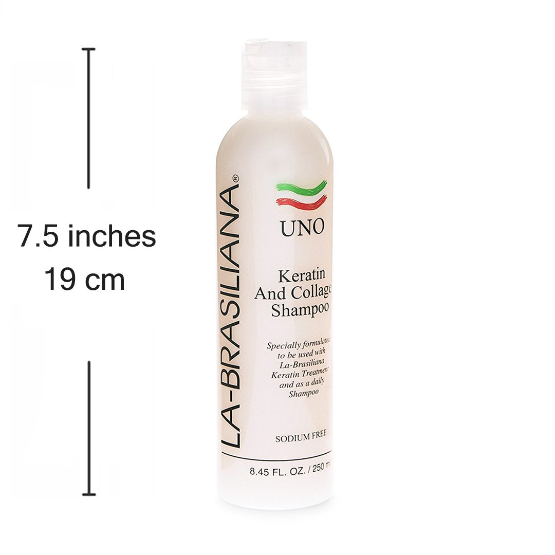 La-Brasiliana Uno Keratin And Collagen Shampoo, 16.9 Fl.Oz