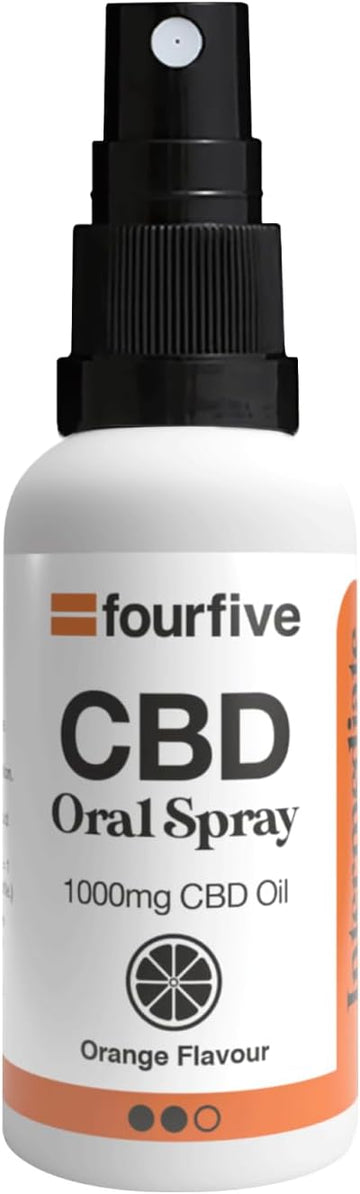 Fourfive Cbd Oil Spray 1000Mg (High Strength) Orange, Muscle & Sleep Aid, Natural & Vegan Friendly - 30Ml