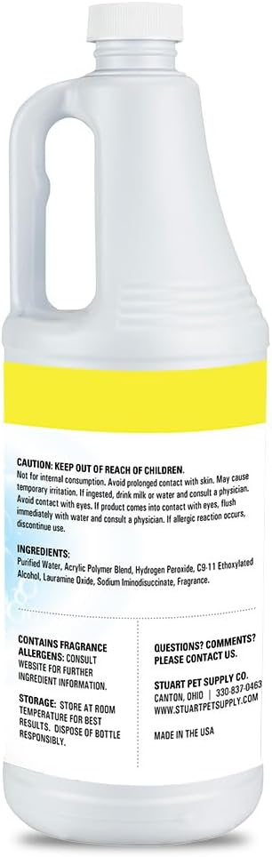 Professional Strength Oxy Carpet Cleaner Solution Deodorizer For use in any Carpet Shampooer Machine for Pet Urine and Stains 32oz