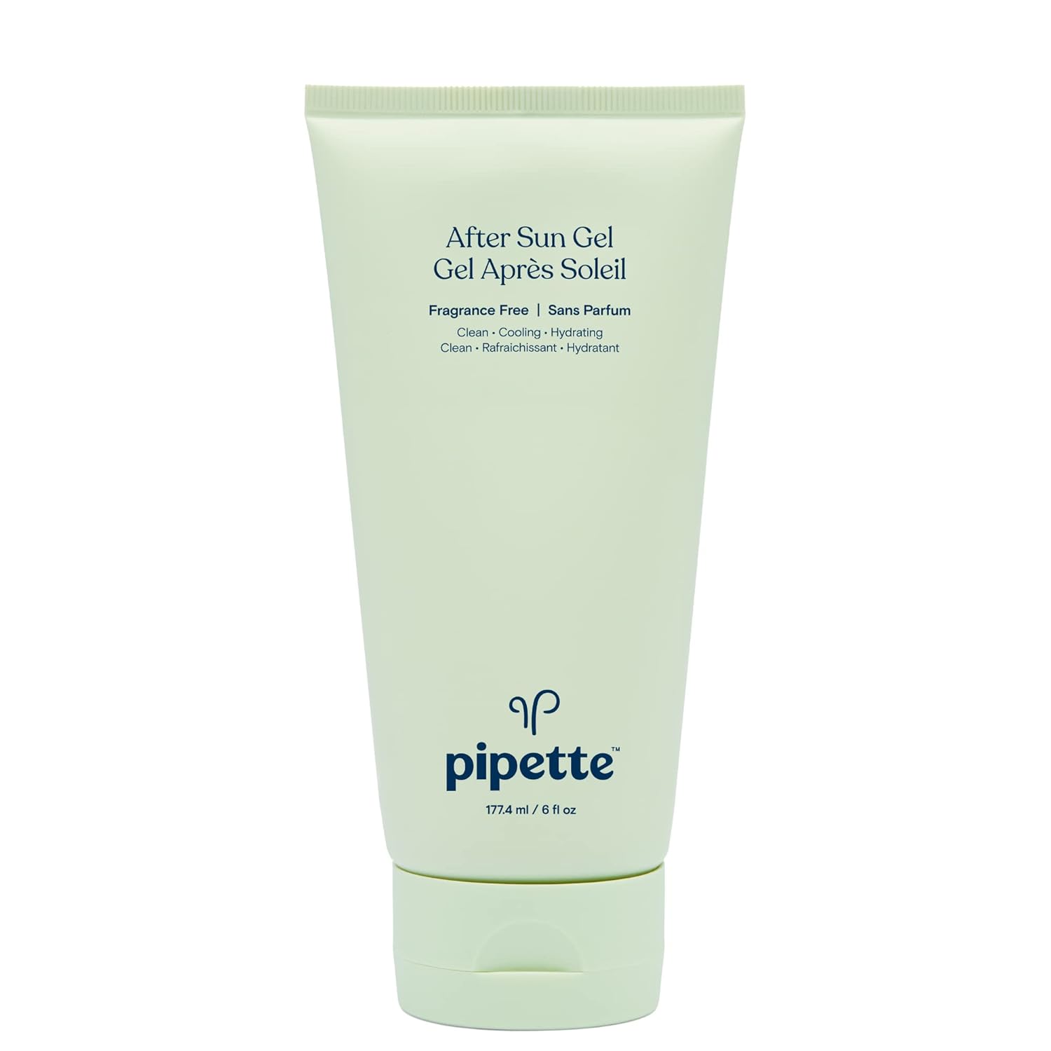 Pipette After Sun Gel - Cooling Moisturizing After Sun Care For Face And Body, Aloe Vera Gel With Squalane And Plant-Derived Ingredients, Sun Relief Skin Care, Fragrance-Free 6 Oz