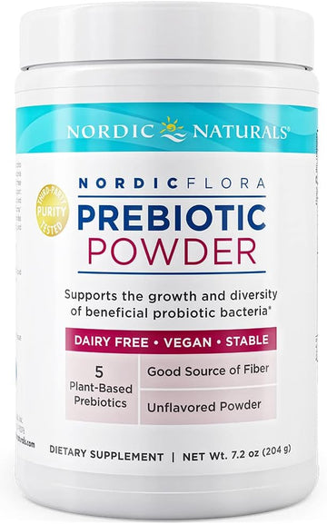 Nordic Naturals Nordic ora Prebiotic Powder, 204 Grams - Unavored Prebiotic Powder - 30 Servings