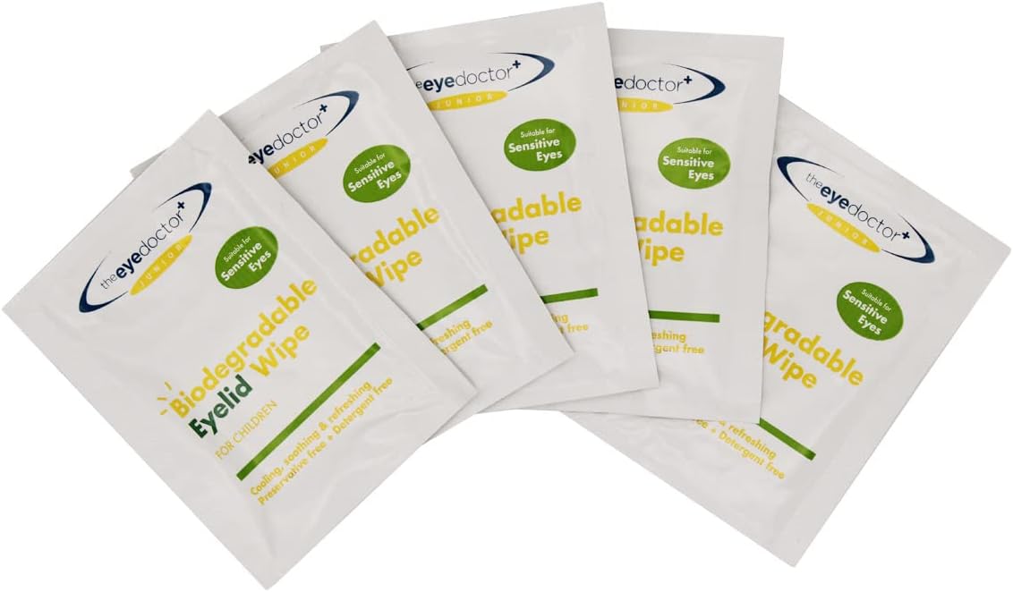 The Eye Doctor Junior Eyelid Wipes - 20x Individually Wrapped Kids Eye Lid Cleansing Wipes - Daily Hygiene & Dry Eye Relief - Suitable for Children's Sensitive Eyes : Amazon.co.uk: Health & Personal Care