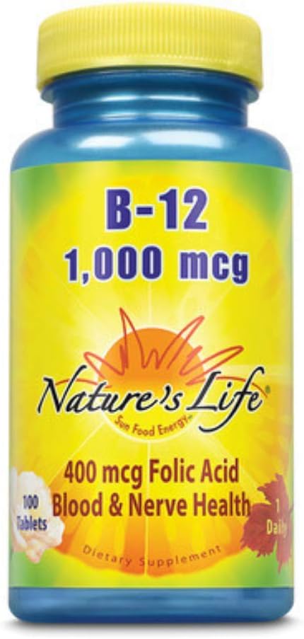 Nature's Life Vitamin B-12, 1,000 mcg | 100 ct : Health & Household