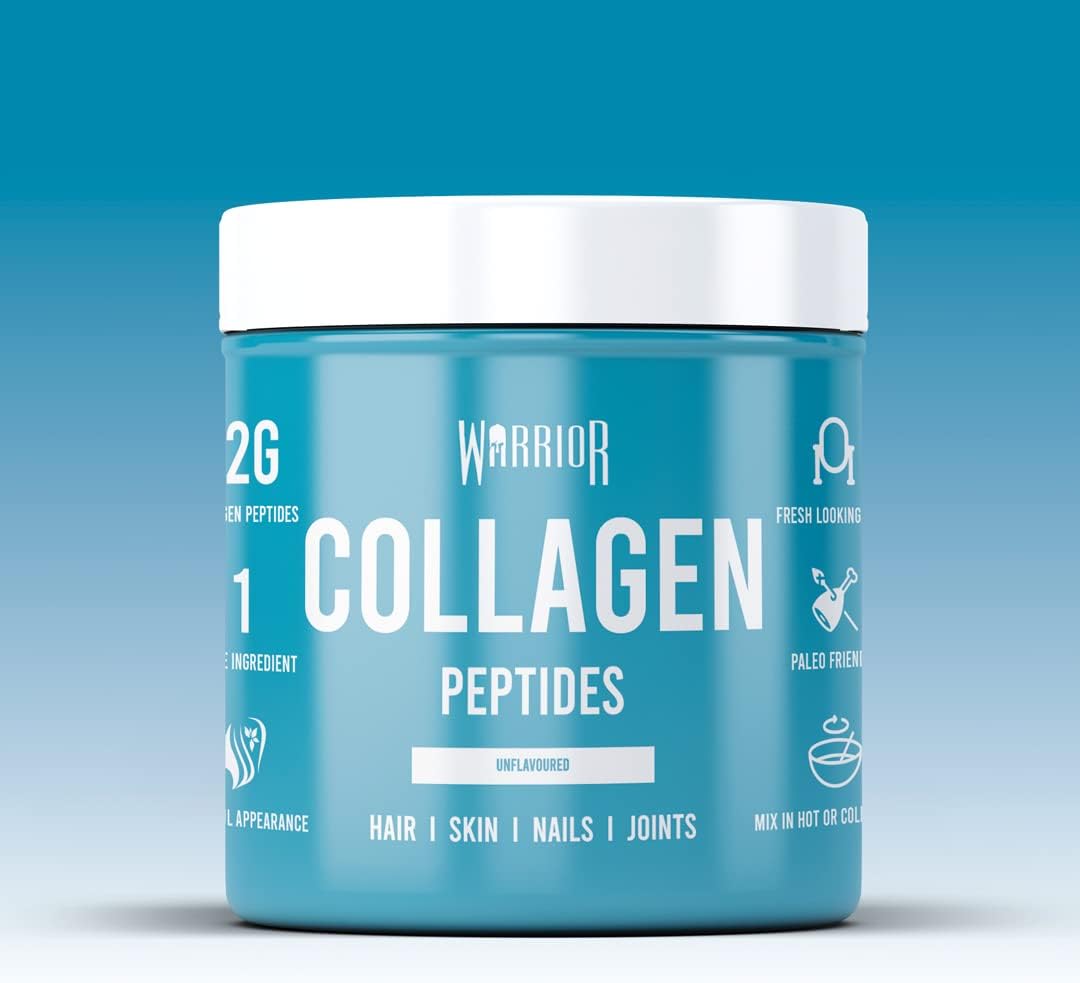 Warrior Collagen Peptides - Collagen Powder - 180G - Made From Premium Bovine Hydrolysed Collagen - To Promote Healthy Skin, Hair, Nails, And Joints (Unflavoured)