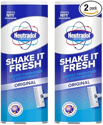Neutradol Shake It Fresh Carpet Deodoriser, Odour Neutraliser For Carpets & Rugs, Original, Multipack Of 2 X 350G