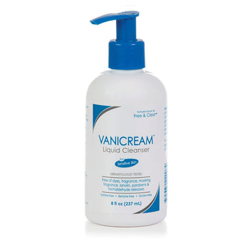 Vanicream Liquid Cleanser - 8 Fl Oz – Unscented, Gluten-Free Formula For Sensitive Skin