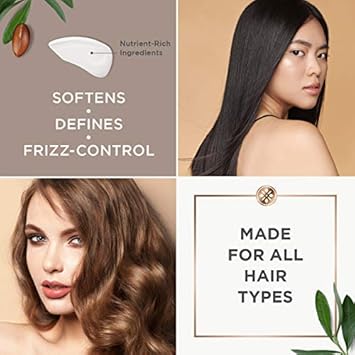 Argan Magic Nourishing Hair Cream - Hydrates, Conditions, And Eliminates Frizz For All Hair Types | Seals In Shine | Made In Usa, Paraben Free, Cruelty Free (8.5 Oz)