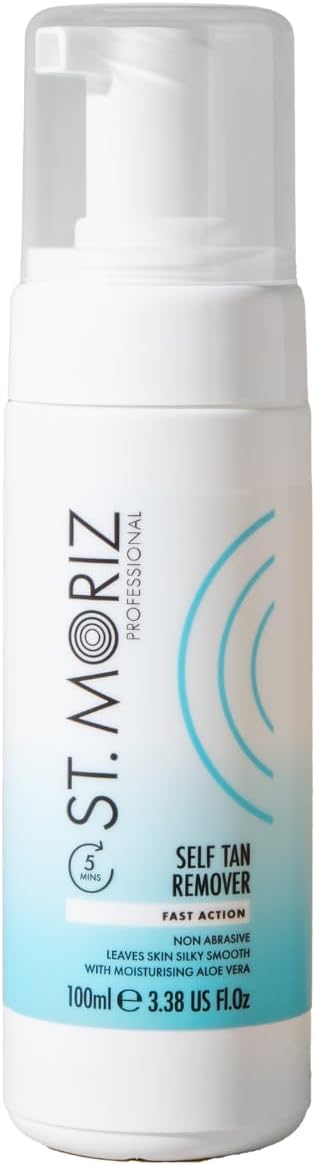 St Moriz Professional Self-Tan Remover Foam | Removes Old Fake Tan In 5 Minutes | With Aloe Vera To Hydrate & Moisturise The Skin | Rapid Fake Tan Remover | 100Ml