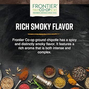 Frontier Co-Op Ground Chipotle, 1-Pound Bulk, Dried Smoked Peppers, Rich Aroma, Smokey & Earthy For Southwest & Mexican Foods