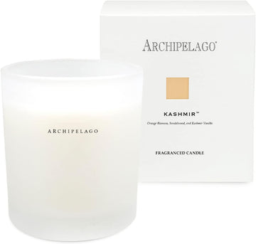 Archipelago Botanicals Kashmir Boxed Candle. Warm Scent of Kashmir Vanilla, Orange Blossom and Sandalwood. Natural Coconut Wax Burns 60 Hours (10 oz)