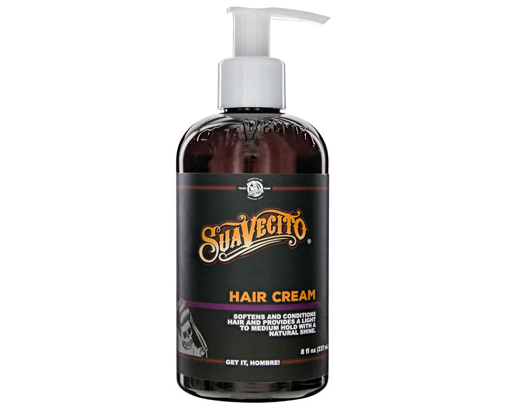 Suavecito Hair Cream Pump Bottle Medium Shine All Day Light Hold (16 Oz)