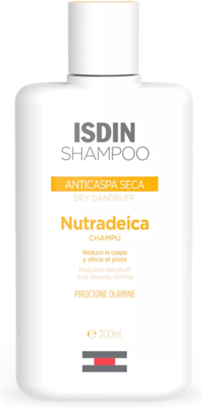 Isdin Nutradeica Dry Anti-Dandruff Shampoo, Reduces Dandruff and Relieves Itchy Hair Leather 1 x 200 ml