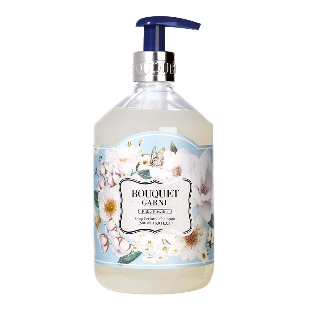 Bouquet Garni Shampoo Baby Scent - Long Lasting Fragrance Dry Hair Moisturizing Shampoo - Scalp Moisturizer And Cleansing With Natural Surfactant - Nutritious Amino, Protein, Natural Oil - 16.9 Fl. Oz