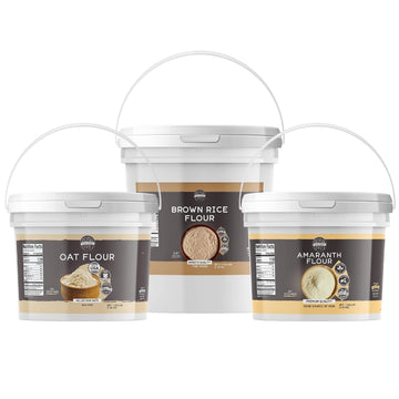 Birch & Meadow Brown Rice Flour, Oat Flour, And Amaranth Flour Bundle, Various Sizes, Gluten-Free Flours, Non-Gmo