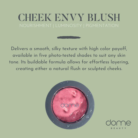 Cheek Envy Blush For Cheeks - Infused With Vitamins & Antioxidants, Long-Lasting, Buildable, Smooth Finish, Clean Beauty - Georgian Glow Makeup Blush Powder 0.88 Oz