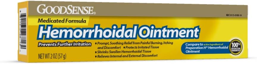 Goodsense Hemorrhoidal Ointment, Phenylephrine Hcl, Petrolatum, Mineral Oil, Relief From Burning, Itching And Discomfort Of Hemorrhoids, 2 Ounces