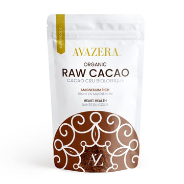 Avazera Organic Raw Cacao Powder, Made By Cold-Pressing Unroasted Cacao Beans| Antioxidants, Magnesium, Plant-Based Iron113G