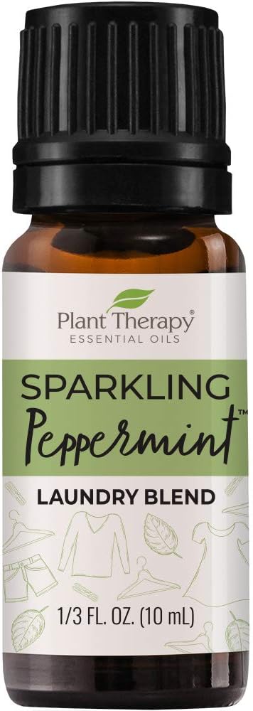 Plant Therapy Sparkling Peppermint Laundry Essential Oil Blend 10 Ml (1/3 Oz) Pure, Undiluted, Wash Fragrance And Scent Enhancer