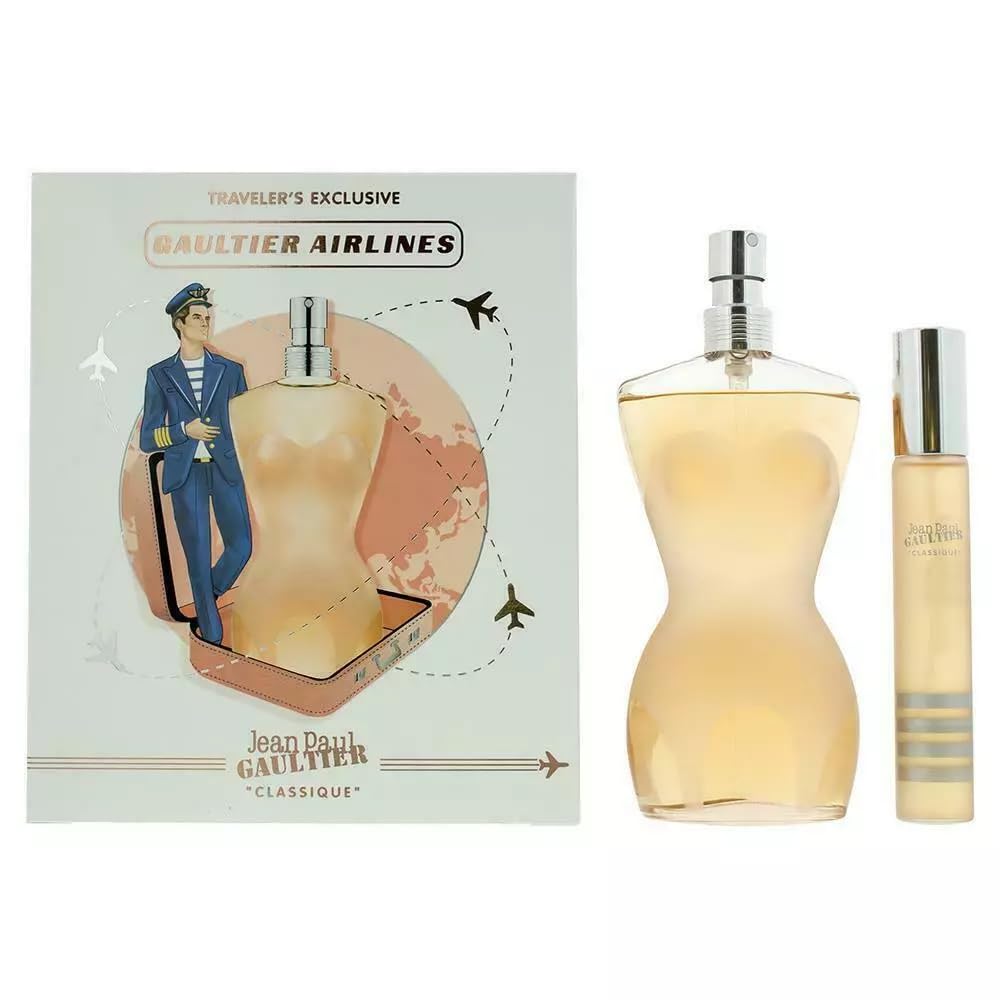 Jean Paul Gaultier Classique 2-Piece Set For Women, (3.4 Oz Eau De Toilette Spray + 0.67 Oz Eau De Toilette Spray) : Beauty & Personal Care